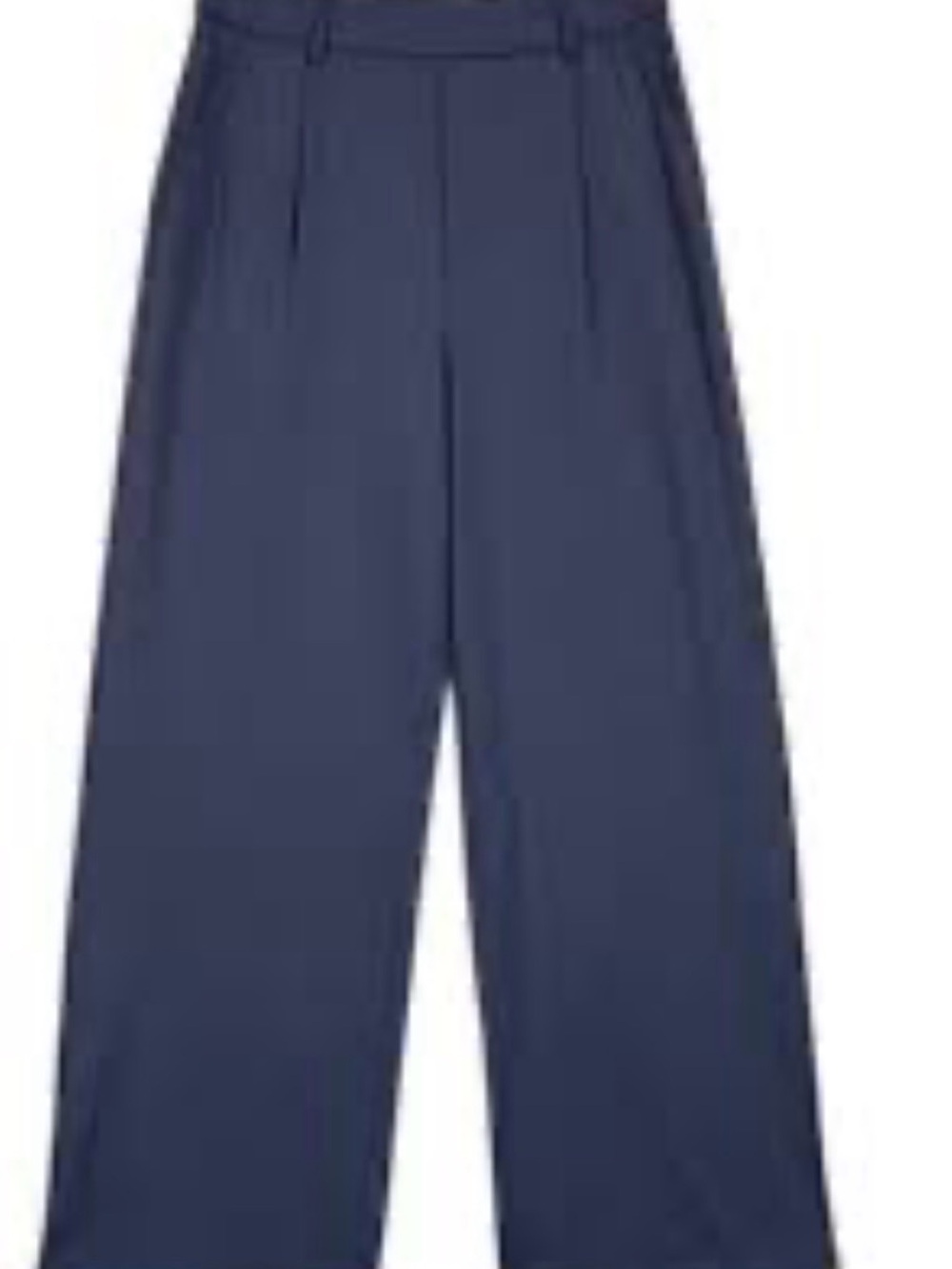 Halara High Waisted Wide Leg Pleated Trouser Navy Blue Pant - XL - A030